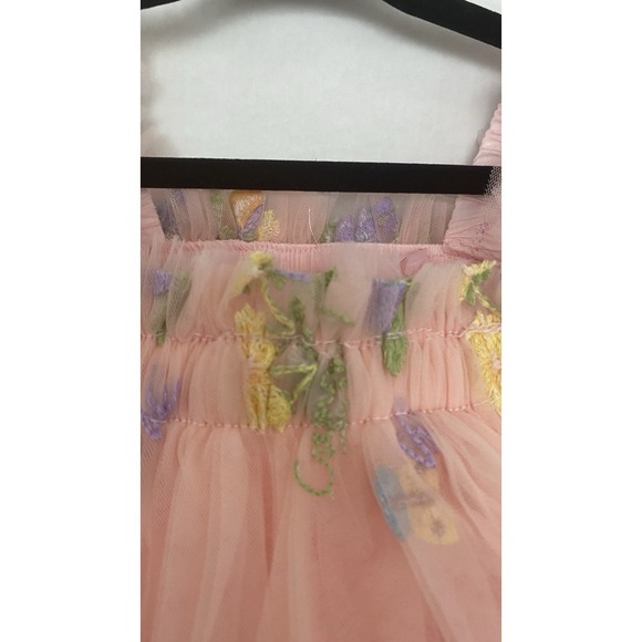 The Unbranded Brand Other - Girls Rose Pink Floral Tulle Tutu Dress Sz 2-3T Party Easter Flower Girl Dress